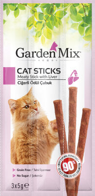 Garden Mix Ciğerli Stick Kedi Ödülü 3x5 gr