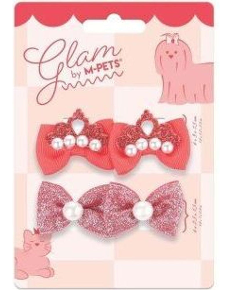 M-Pets Glam Fiyonklu Kedi ve Köpek Süs Tokası (Kırmızı)