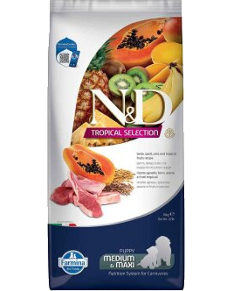 N&D Tropical Kuzu Etli Düşük Tahıllı Orta-Büyük Irk Yavru Maması 10 kg