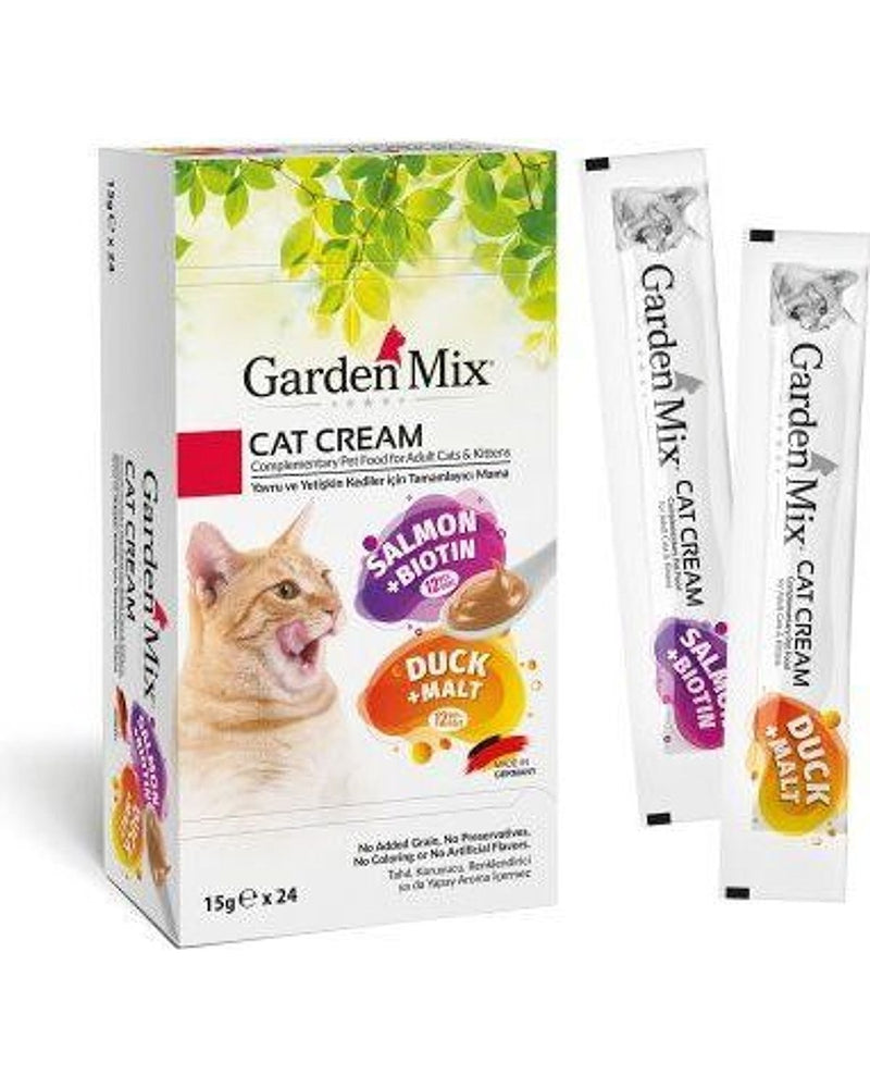 Garden Mix Somon ve Ördekli Krema Kedi Ödülü 15 gr 24'lü x 24