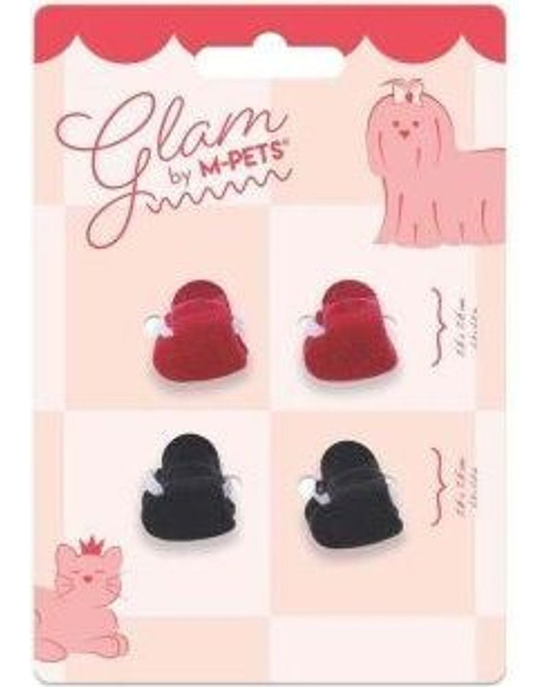 M-Pets Glam Kalpli Kedi ve Köpek Süs Tokası (Kırmızı/Siyah)