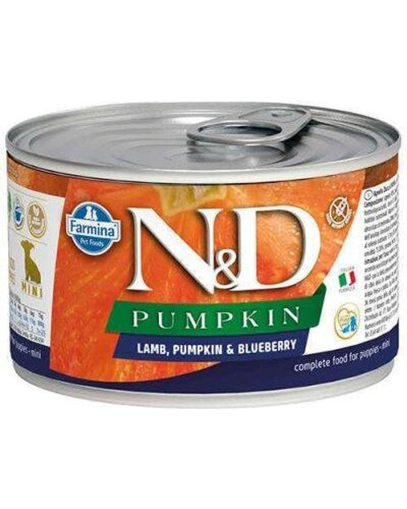 N&D Pumpkin Kuzu Etli Balkabaklı Mini Irk Yavru Konservesi 140 gr