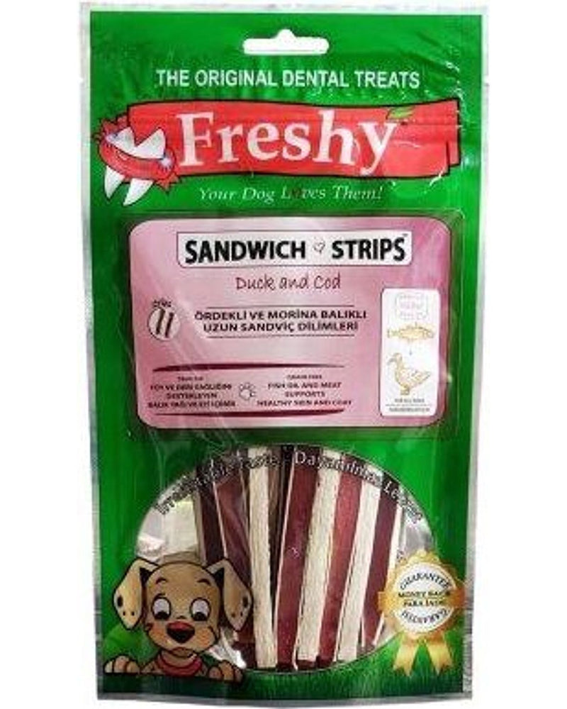 Freshy Ördekli Morina Balıklı Sandviç Dilim Köpek Ödülü 80 gr