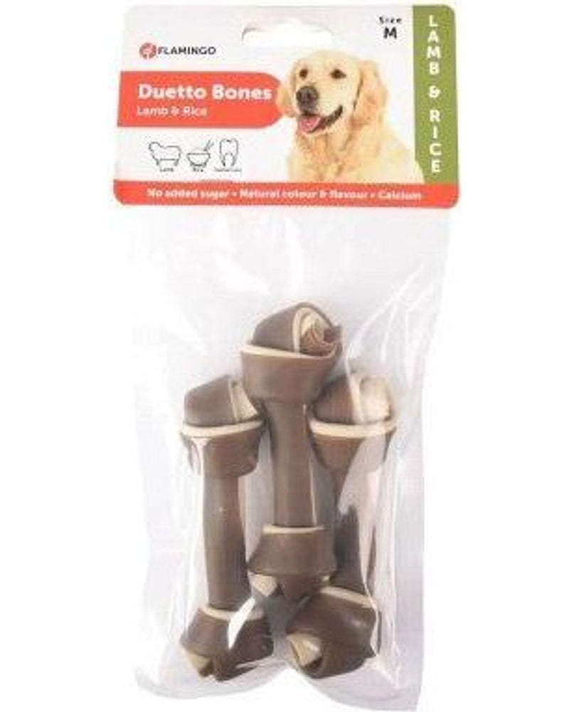 Flamingo Duetto Kuzulu Dental Çiğneme Kemiği 3'lü (M)