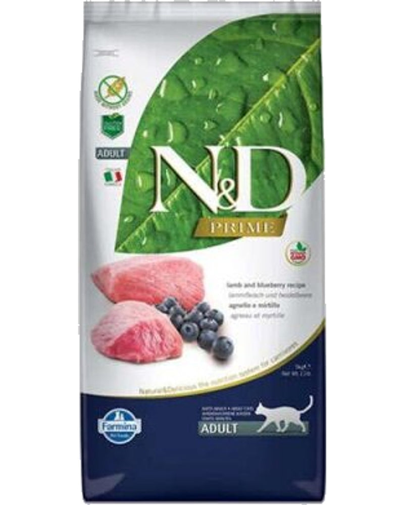 N&D Kuzu Etli Yaban Mersinli Tahılsız Kedi Maması 10 kg