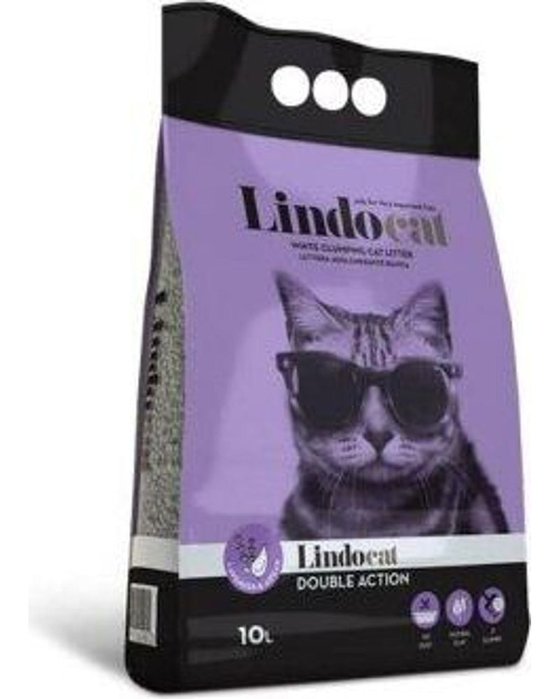 LindoCat Lavanta Kokulu İnce Taneli Topaklanan Bentonit Kedi Kumu 10 L