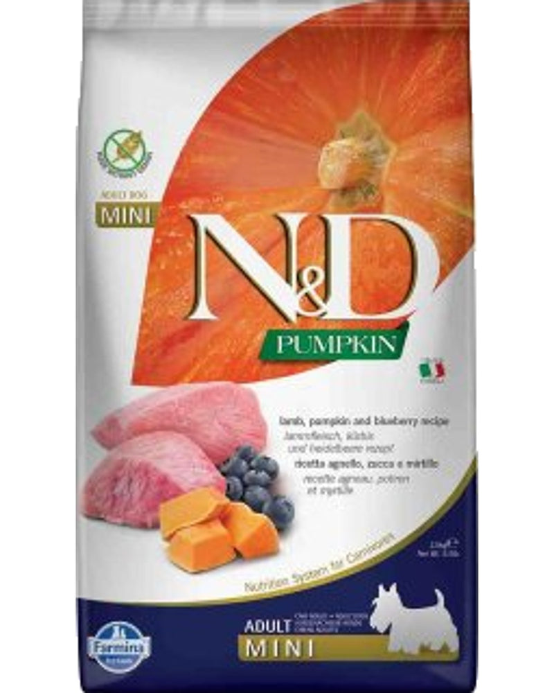 N&D Pumpkin Tahılsız Kuzu Etli Küçük Irk Köpek Maması 2,5 kg