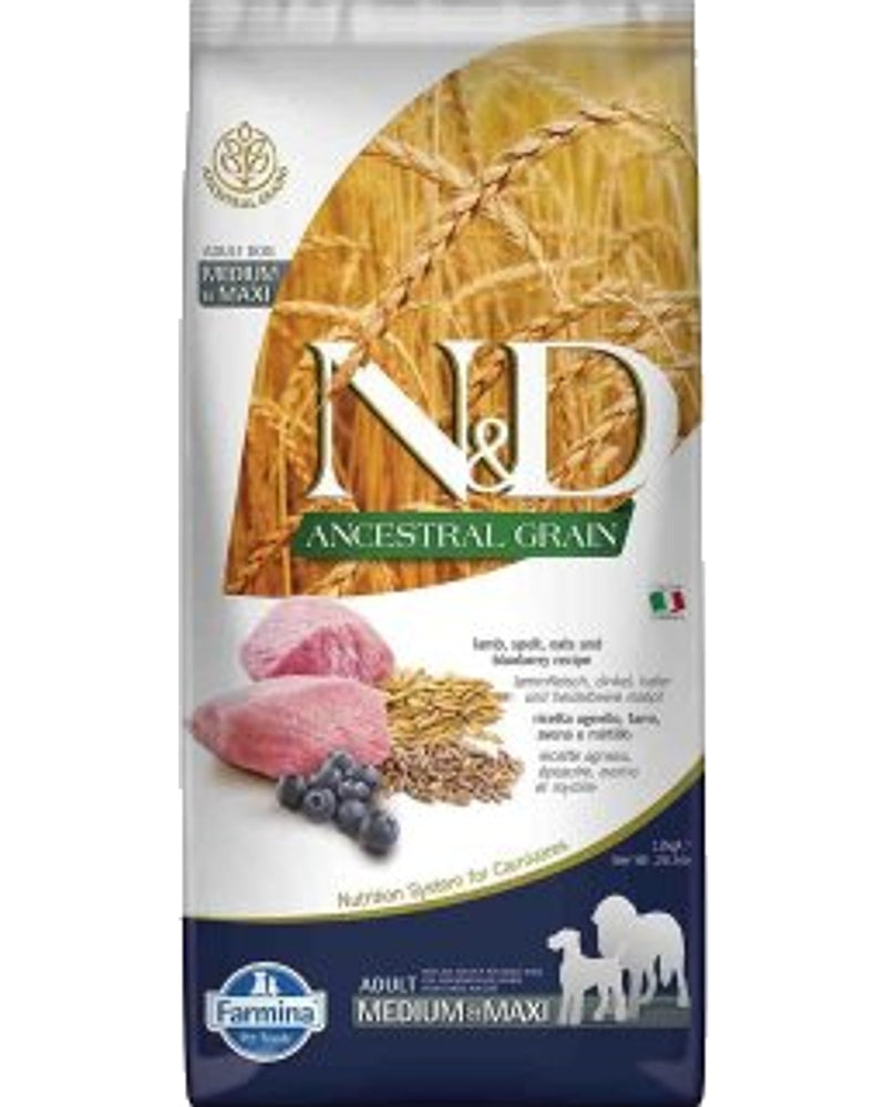 N&D Düşük Tahıllı Kuzu Etli Orta-Büyük Irk Köpek Maması 12 kg