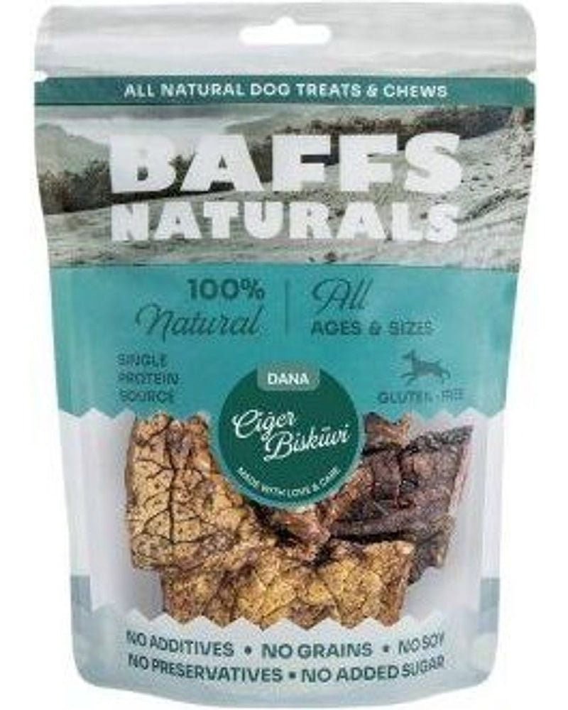Baffs Naturals %100 Kurutulmuş Dana Ciğer Bisküvi Köpek Ödülü 100 gr