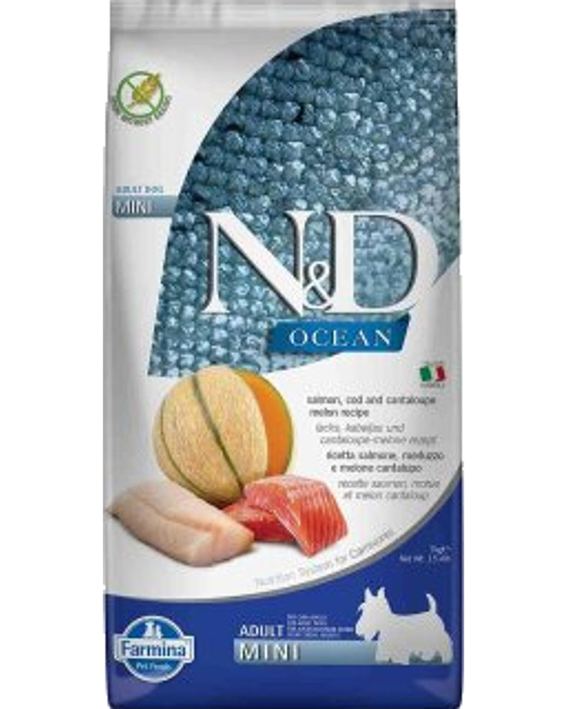 N&D Ocean Morina Balıklı Kavunlu Tahılsız Mini Irk Köpek Maması 7 kg