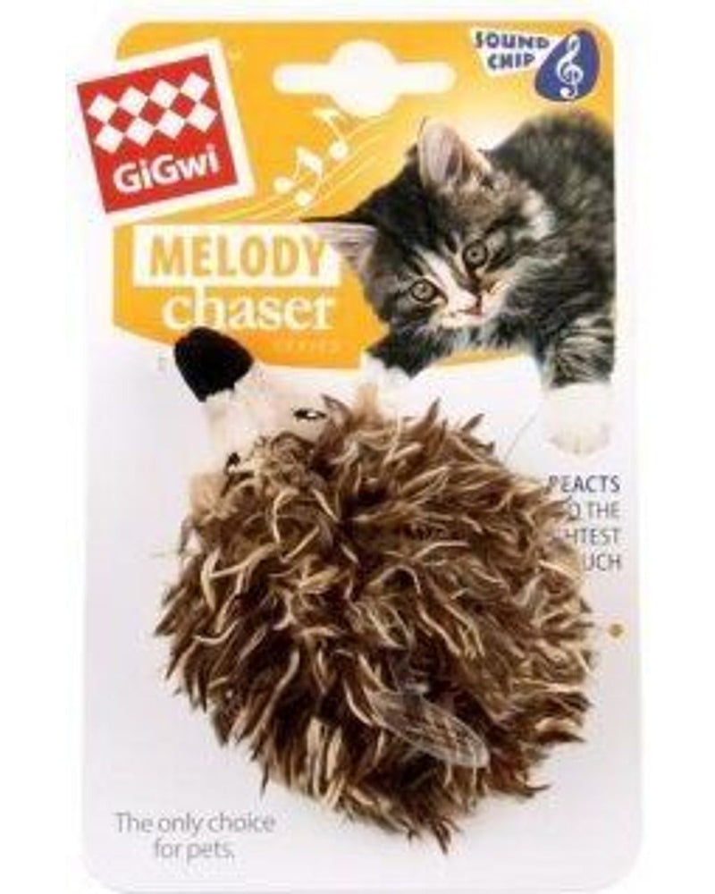 Melody Chaser Sesli Peluş Kirpi Kedi Oyuncağı 8,5 cm
