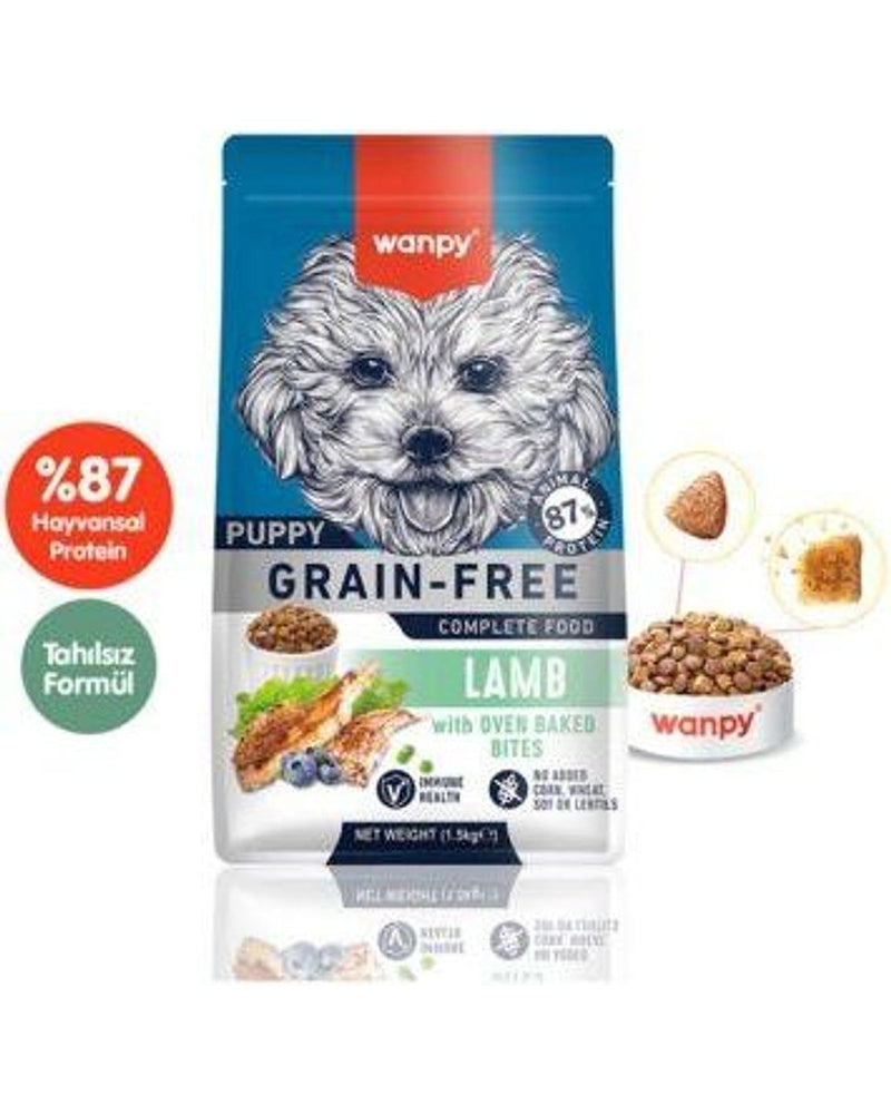 Wanpy Tahılsız Kuzulu Yavru Köpek Maması 1,5 kg