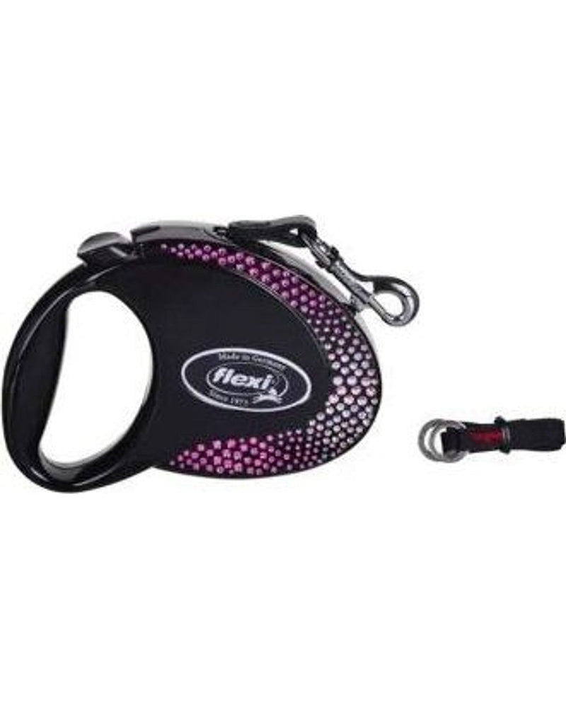 Flexi Glam 5 m Otomatik Şerit Tasma Siyah M (max 25 kg)