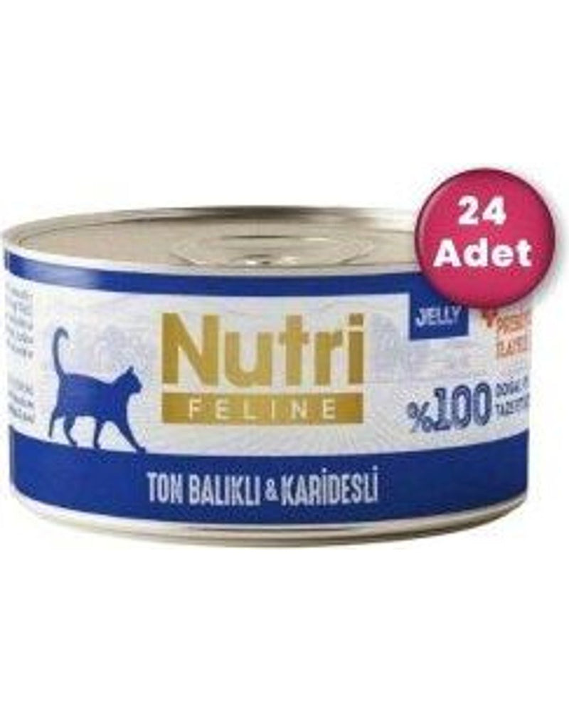 Nutri Feline Ton Balıklı ve Karidesli Tahılsız Konserve 70 gr x 24