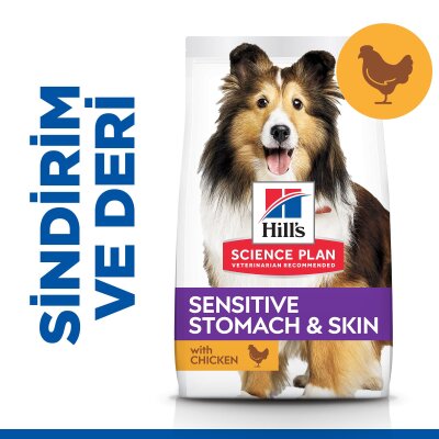 Hill's Hassas Deri-Mide Tavuklu Orta Irk Köpek Maması 2,5 kg