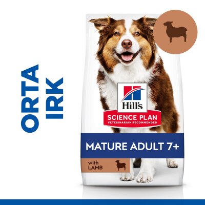 Hill's +7 Yaşlı Orta Irk Kuzulu Pirinçli Köpek Maması 12+2 kg