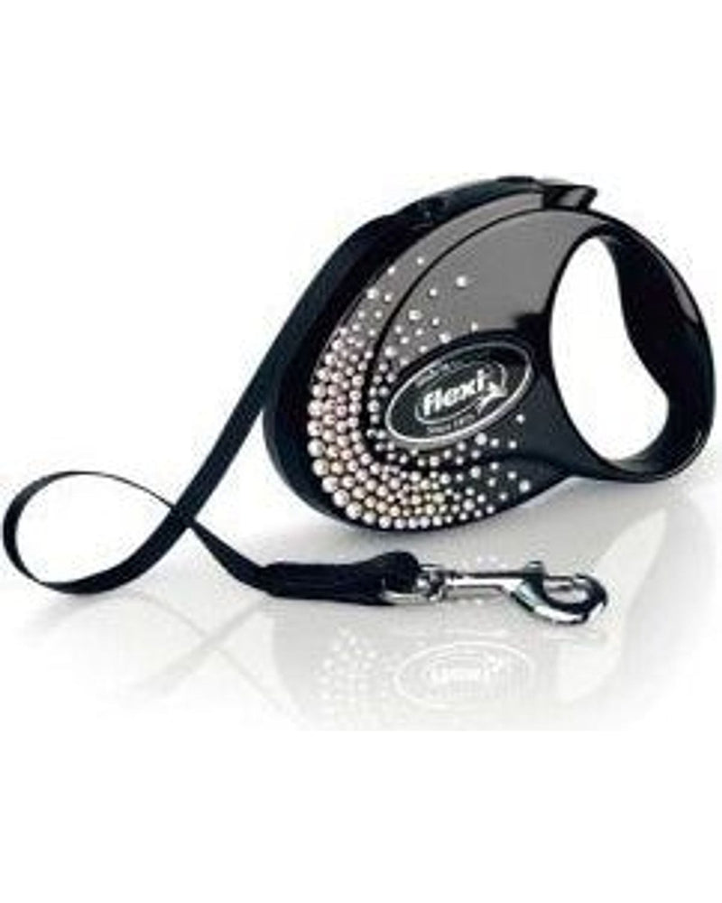 Flexi Glam Splash 3 m Otomatik Şerit Tasma Siyah (max 12 kg)