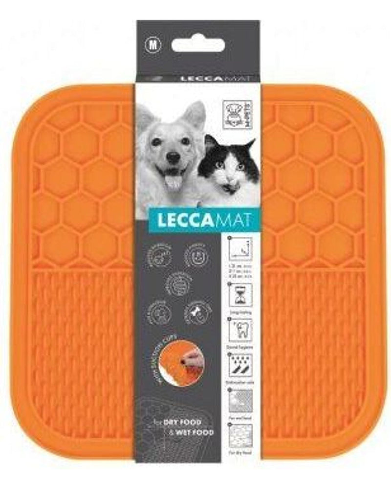 M-Pets Lecca Yavaş Beslenme Yalama Matı Turuncu (M)