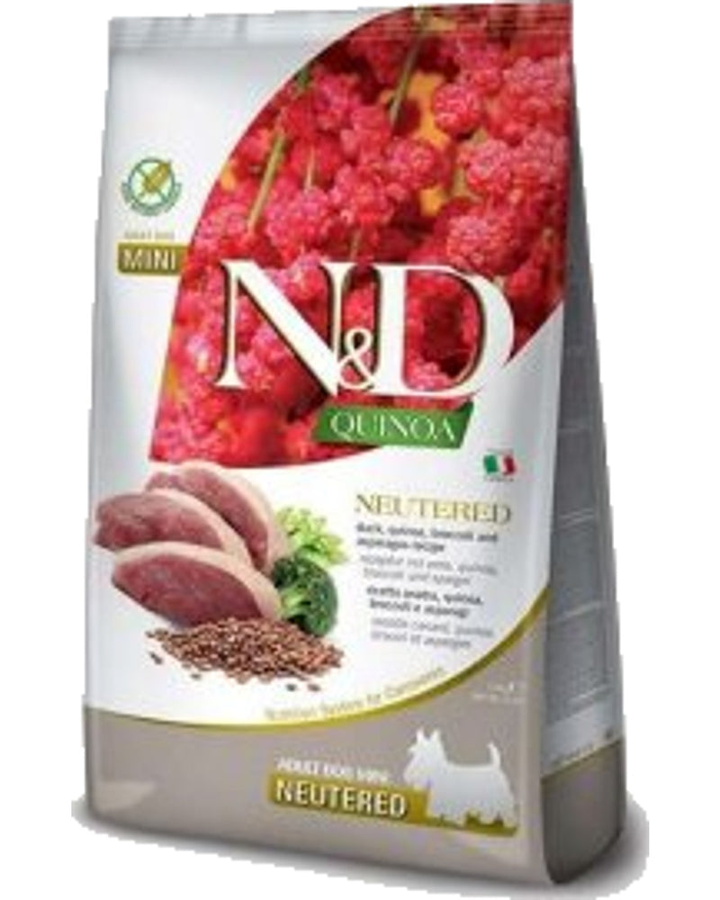 N&D Quinoa Ördekli Kısırlaştırılmış Küçük Irk Köpek Maması 7 kg