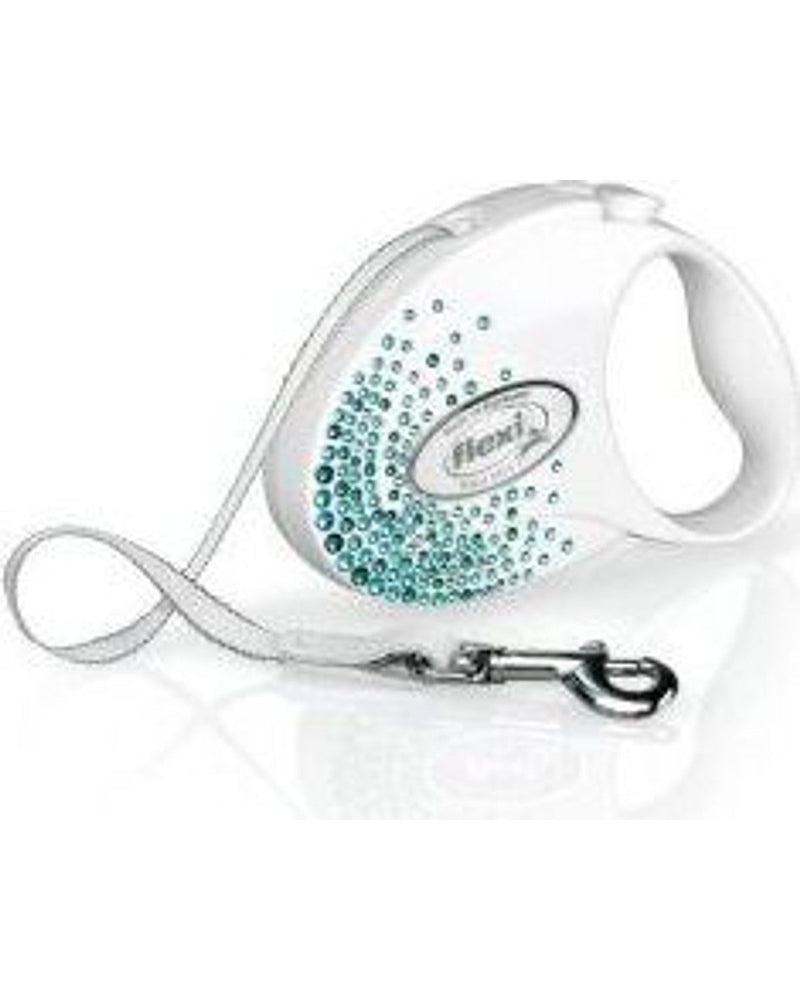 Flexi Glam Splash 3 m Otomatik Şerit Tasma Beyaz (max 12 kg)