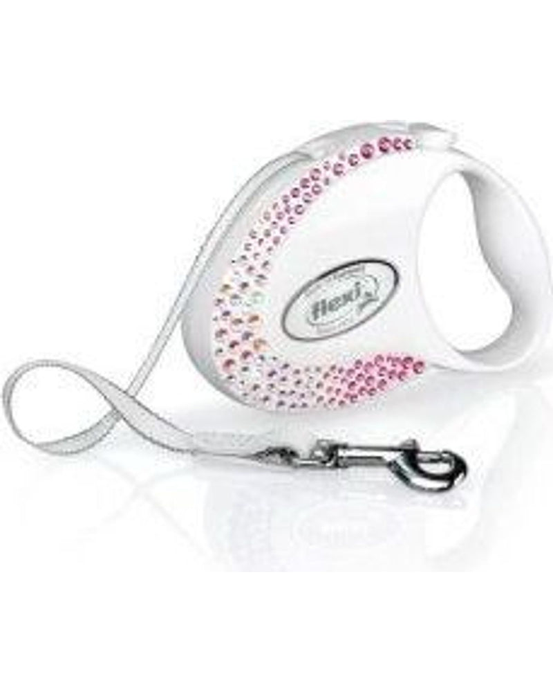 Flexi Glam 3 m Otomatik Şerit Tasma Beyaz S (max 12 kg)