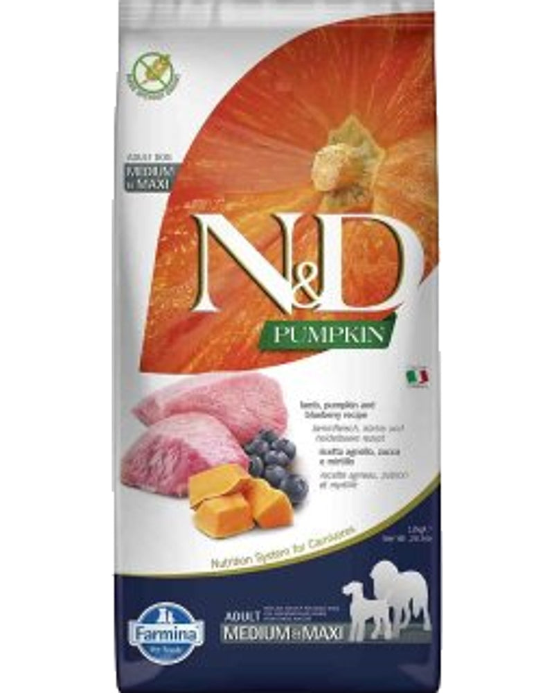 N&D Tahılsız Kuzu Etli Orta ve Büyük Irk Yetişkin Köpek Maması 12 kg