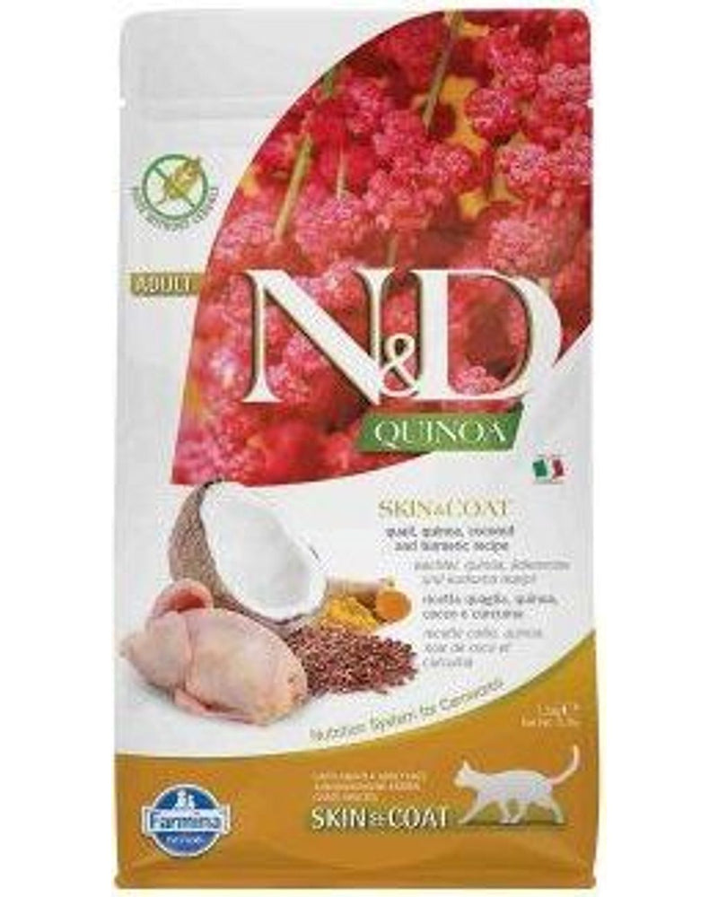 N&D Quinoa Bıldırcınlı Tahılsız Tüy Bakım Kedi Maması 1,5 kg