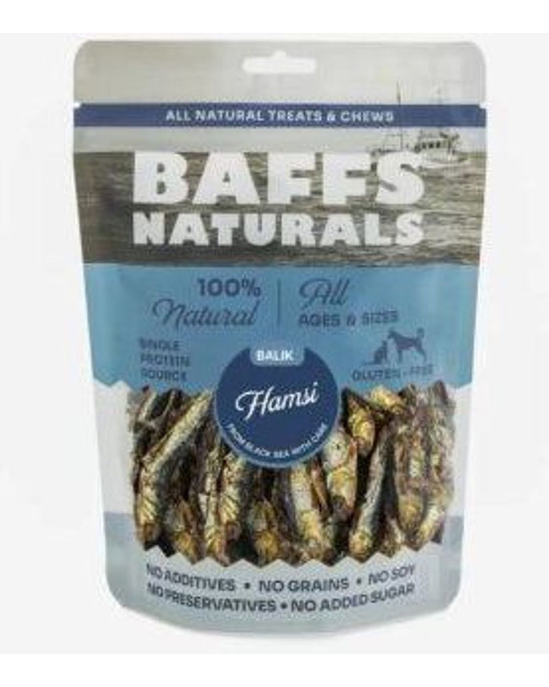 Baffs %100 Doğal Hamsi Balıklı Çiğnemelik Köpek Ödülü 100 g