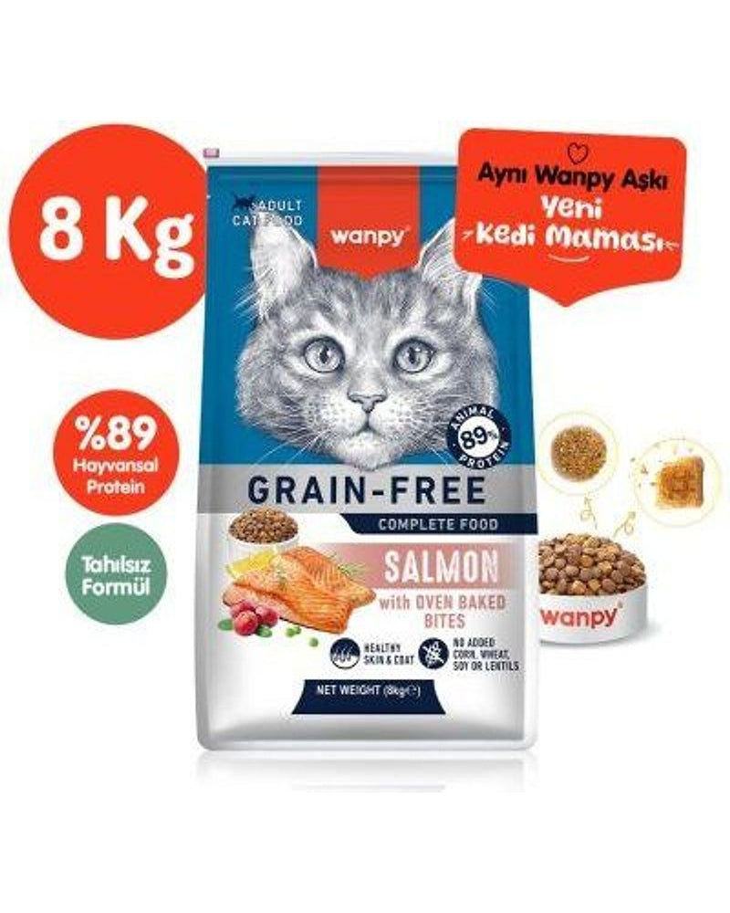 Wanpy Tahılsız Somon Ton Balıklı Kısır Kedi Maması 8 kg