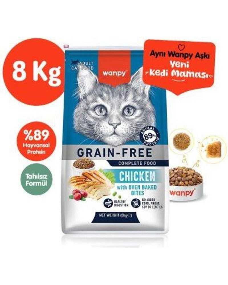 Wanpy Tahılsız Tavuklu Yetişkin Kedi Maması 8 kg