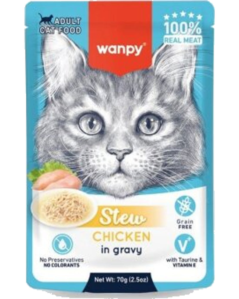 Wanpy Soslu Tavuklu 70 gr Yetişkin Yaş Kedi Maması