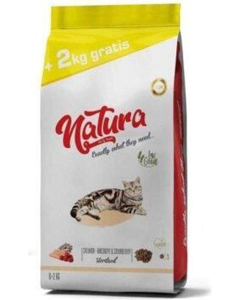 Natura Premium Somonlu Düşük Tahıllı Kısırlaştırılmış Mama 8+2 kg
