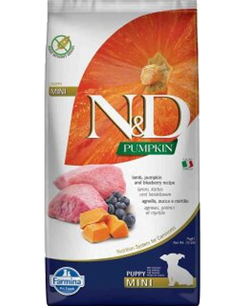 N&D Pumpkin Tahılsız Kuzu-Bal Kabaklı Küçük Irk Yavru Maması 7 kg