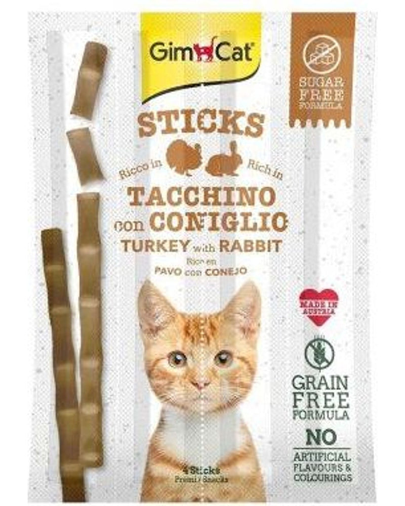 Hindili Tavşanlı Tahılsız Yumuşak Kedi Ödül Çubuğu 4 x 20 gr