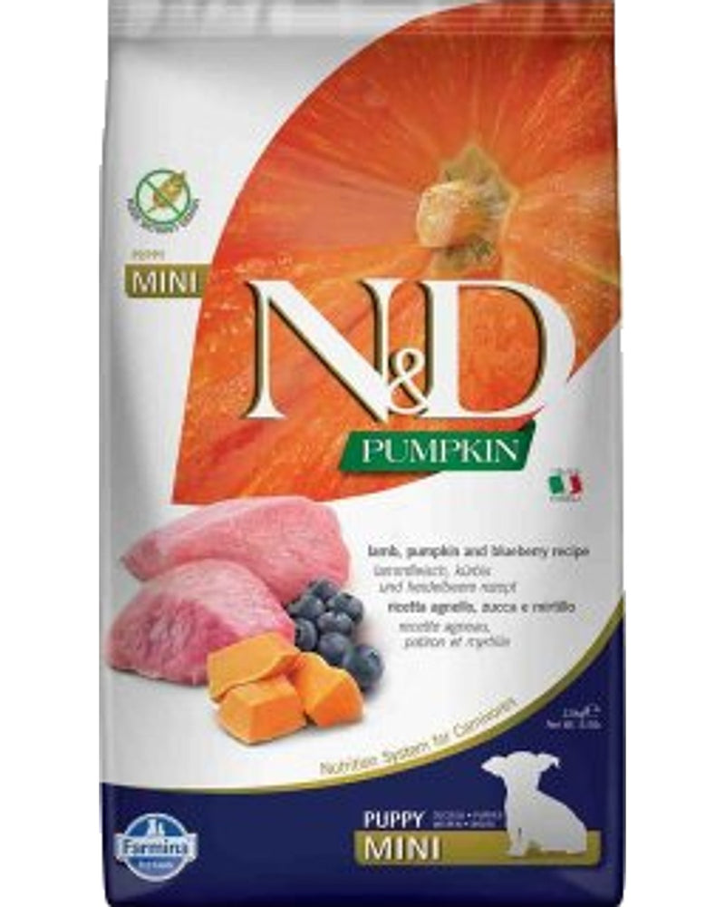N&D Pumpkin Tahılsız Kuzu-Bal Kabaklı Küçük Irk Yavru Maması 2,5 kg