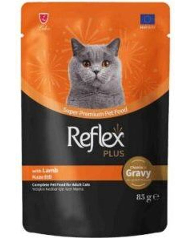 Reflex Plus Parça Kuzu Etli Sos İçinde Yetişkin Yaş Kedi Maması 85 gr