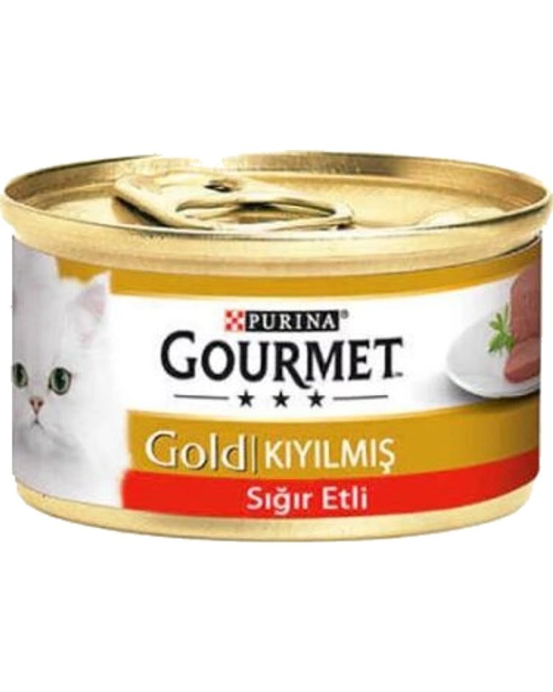 Yetişkin için Kıyılmış Sığır Etli 85 gr Yaş Kedi Maması