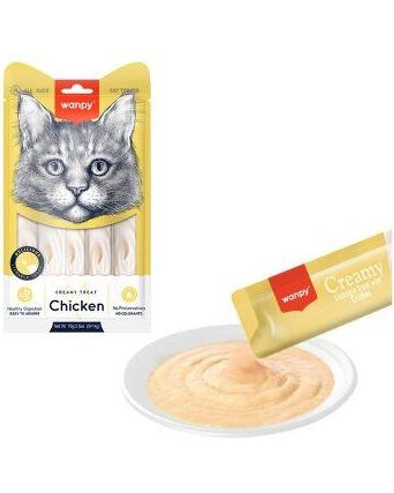 Wanpy Tavuklu Sıvı Krema Kedi Ödülü 5x14 gr