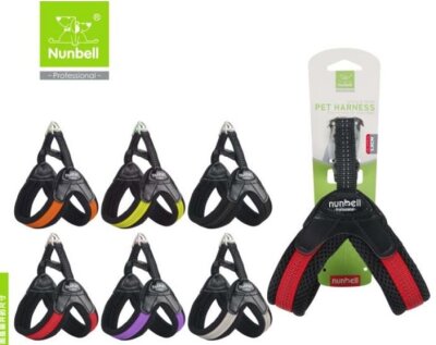 Nunbell Reflektörlü Yastıklı Köpek Göğüs Tasması No:3 (4-9 kg)