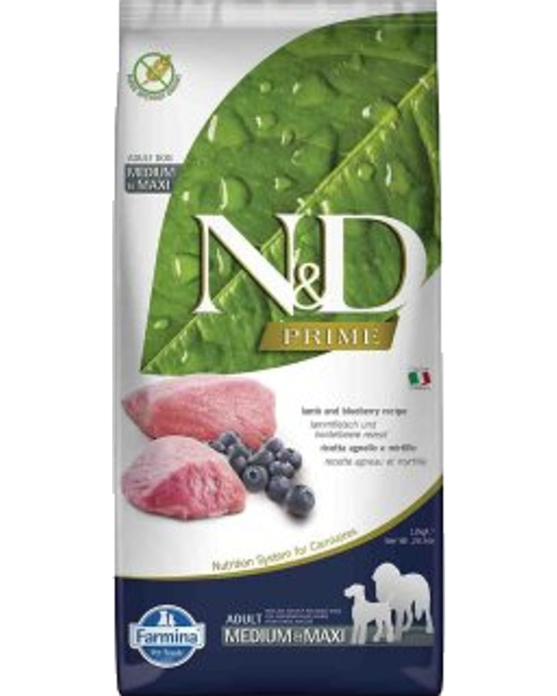 N&D Tahılsız Kuzu Etli Orta ve İri Irk Yetişkin Köpek Maması 12 kg