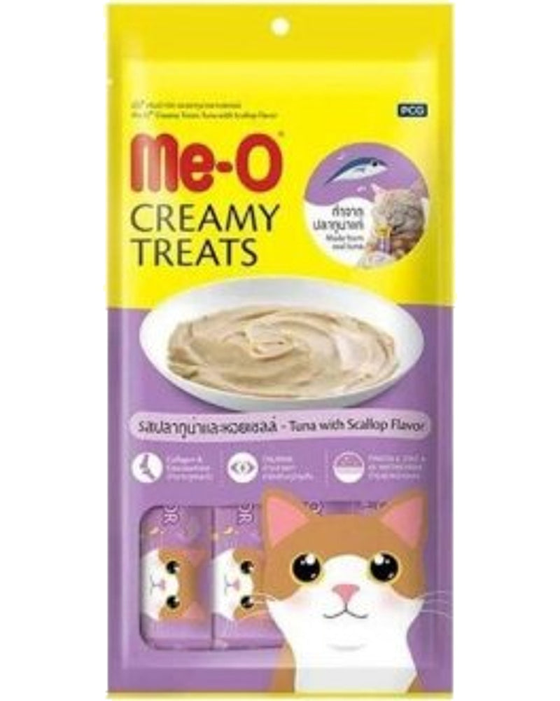 Me-O Creamy Deniz Tarağı ve Ton Balıklı 4x15 gr Kedi Ödülü