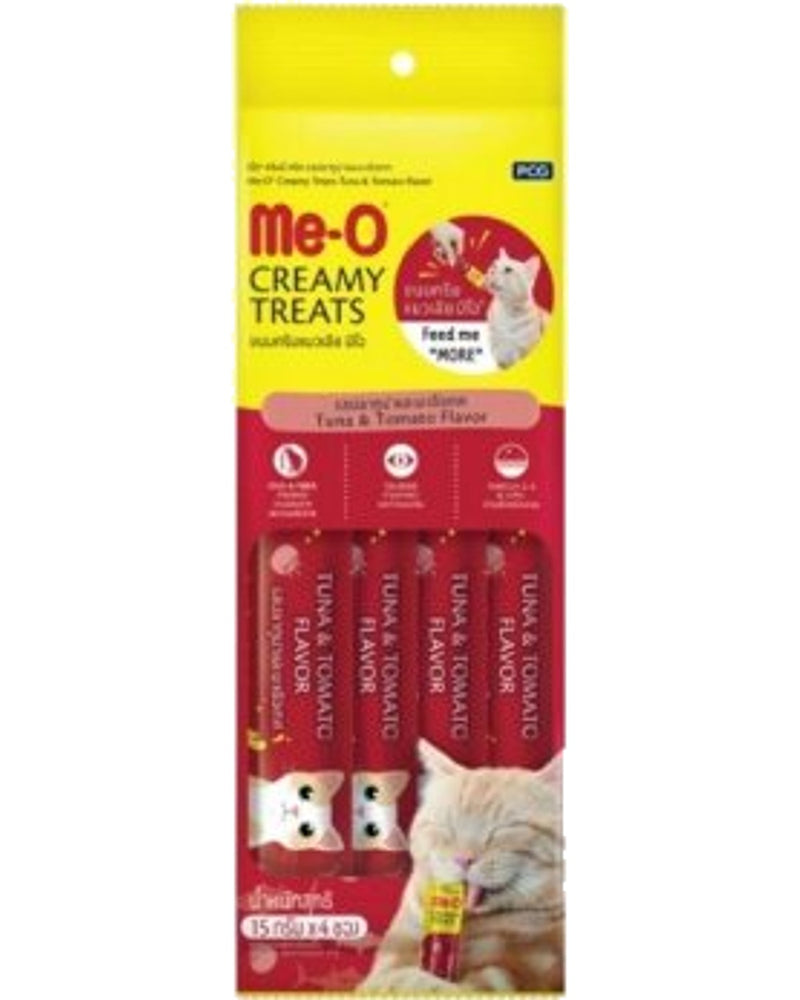Me-O Creamy Ton Balıklı ve Domatesli 4x15 gr Kedi Ödülü