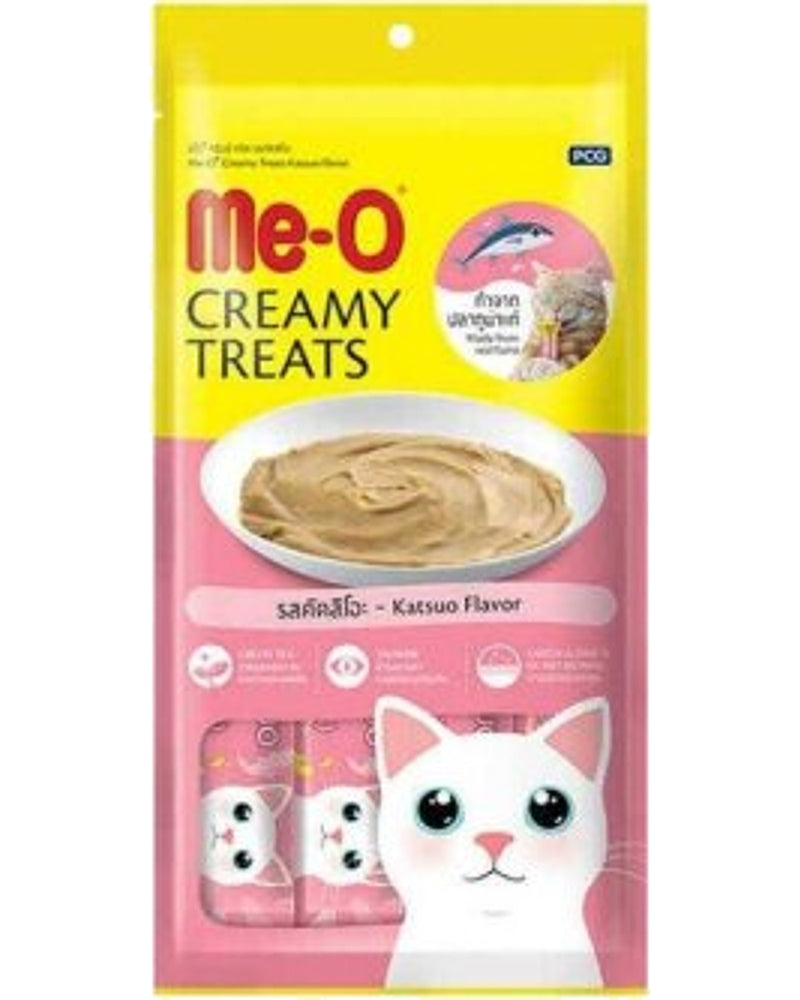 Me-O Creamy Çizgili Orkinos Balıklı 4x15 gr Kedi Ödülü