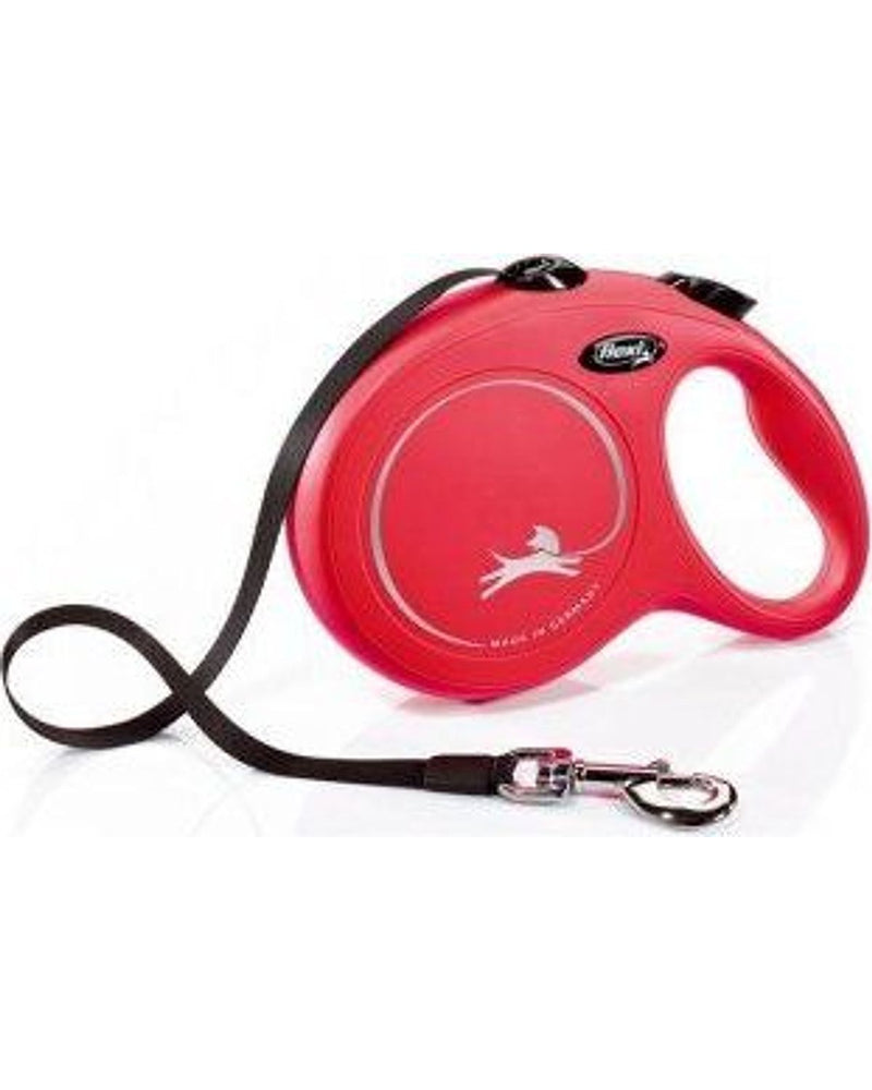 Flexi New Classic 5 m Otomatik Şerit Tasma (Kırmızı, Large)