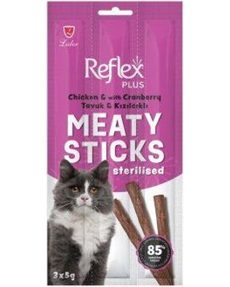 Reflex Plus Tavuklu Kısırlaştırılmış Kedi Ödül Çubuğu 3 x 5 gr