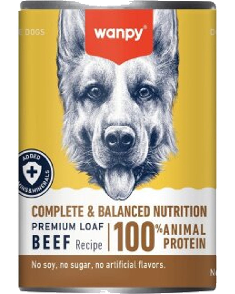 Wanpy Biftekli Tahılsız Yetişkin Köpek Konservesi 375 gr