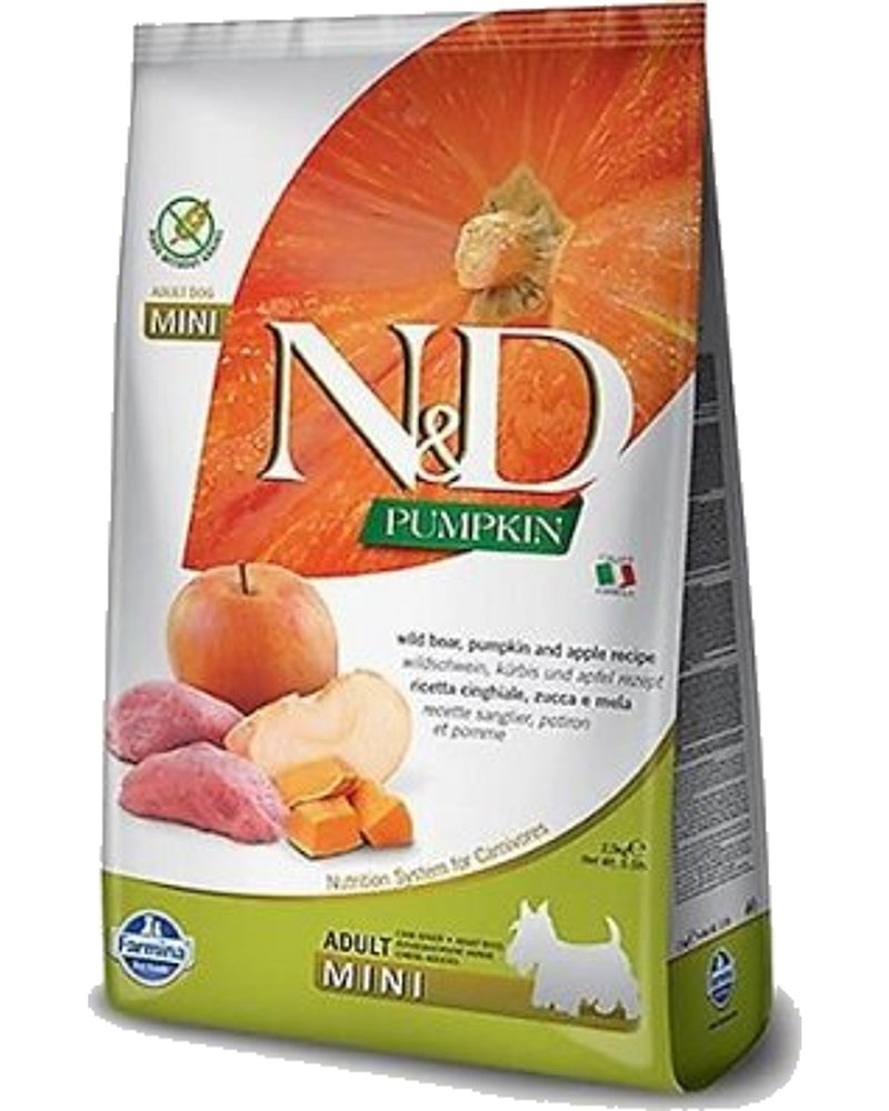 N&D Pumpkin Tahılsız Yaban Domuzlu Küçük Irk Köpek Maması (7 kg)
