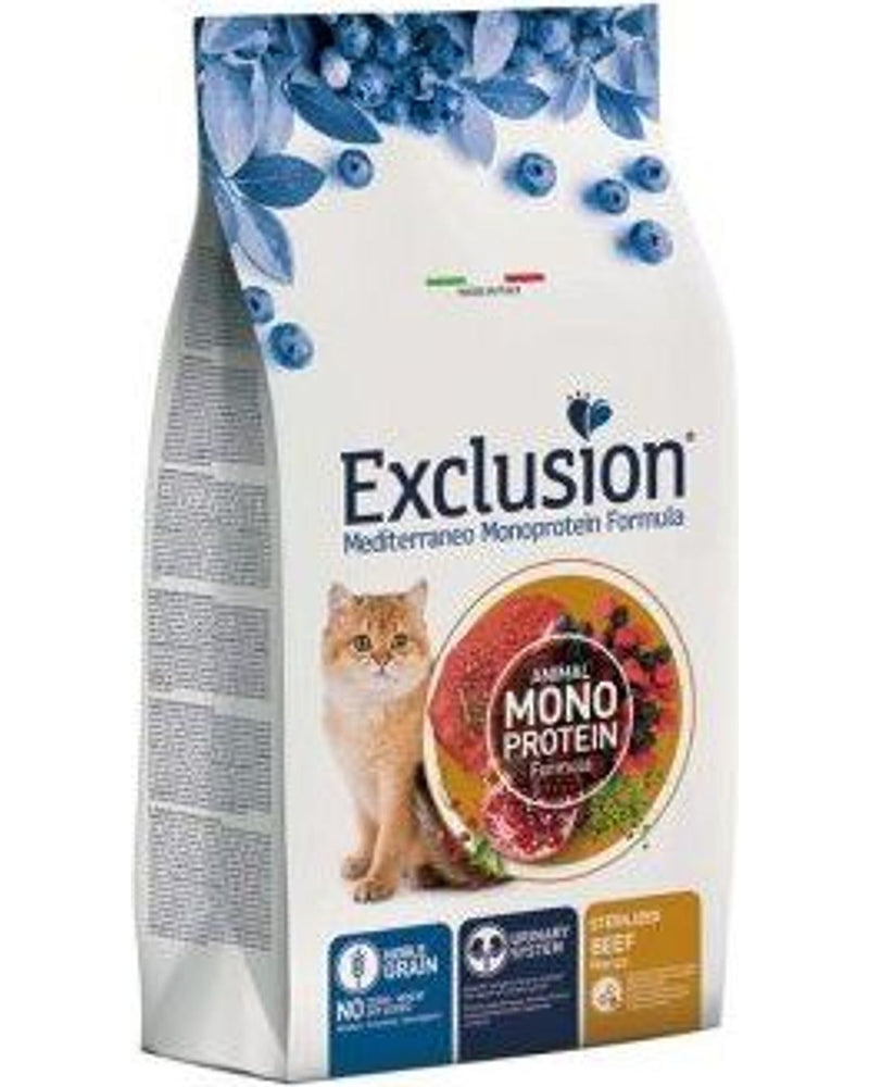 Exclusion Monoprotein Sığır Etli Kısırlaştırılmış Kedi Maması 12 kg