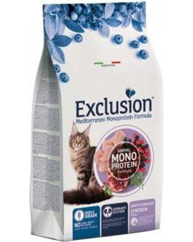 Exclusion Monoprotein Tavuklu İri Irk Kısır Kedi Maması 1,5 kg