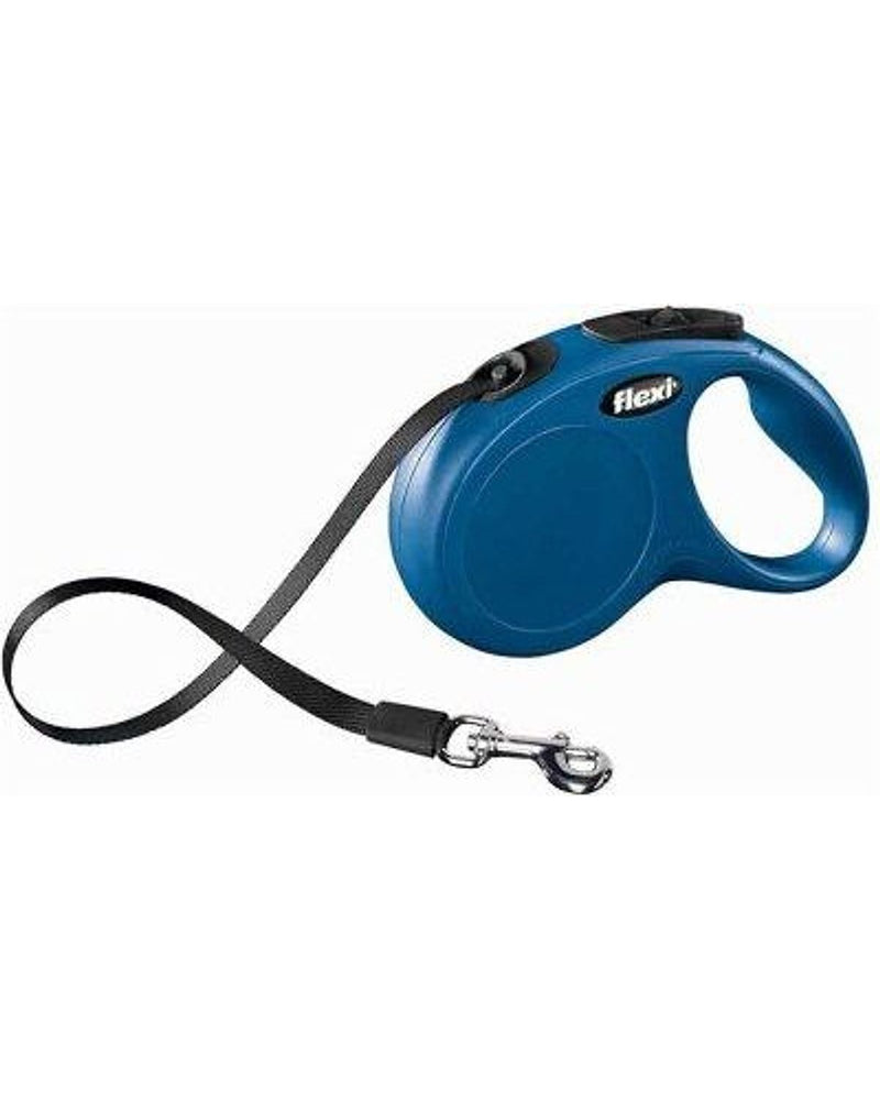 Flexi New Classic 5 m Otomatik Şerit Tasma (Mavi, Small)